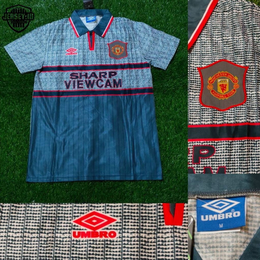 Jersey Retro Vintage Manchester United Away 1995-1996 Grade Ori