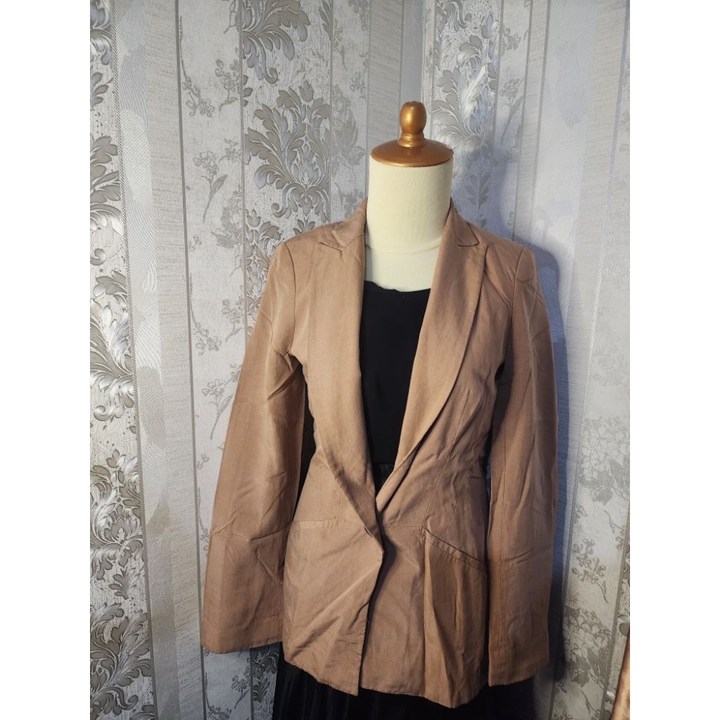 ZARA Blazer Crop Cokelat