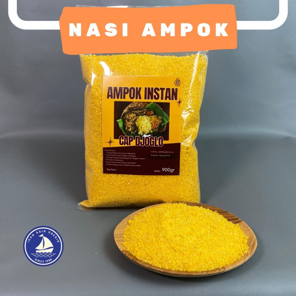 

Nasi Ampok instan 1kg pulen cap djoglo makanan tradisional bergizi rendah kalori cepat saji