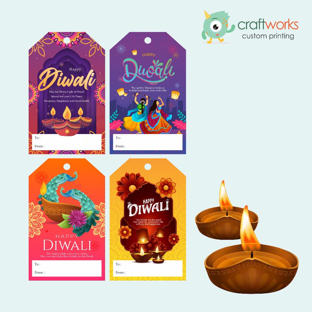 HANG TAG UCAPAN DIWALI | DEEPVALI HANGTAG SET HAMPERS
