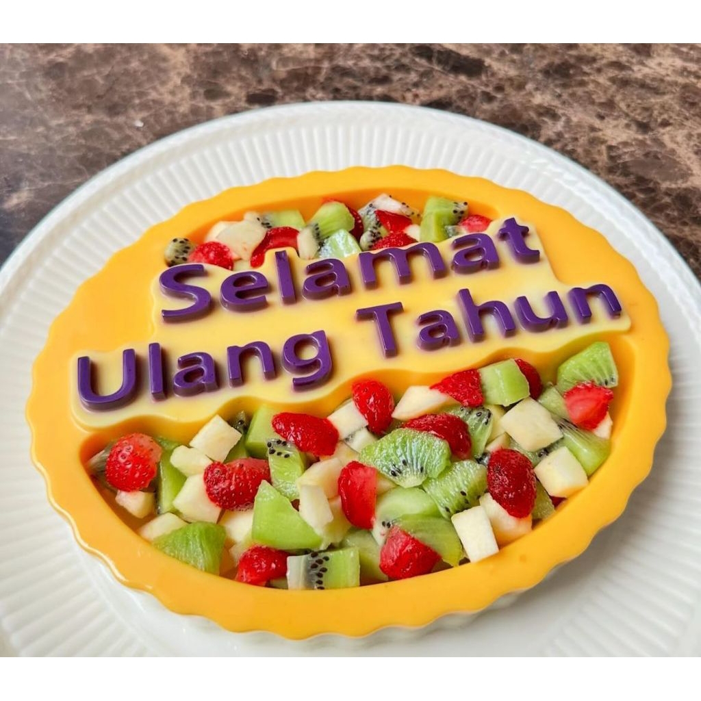 Cetakan Puding Selamat Ulang Tahun Bahan Tebal Dan Unik Cetakan Puding Food Grade Quality