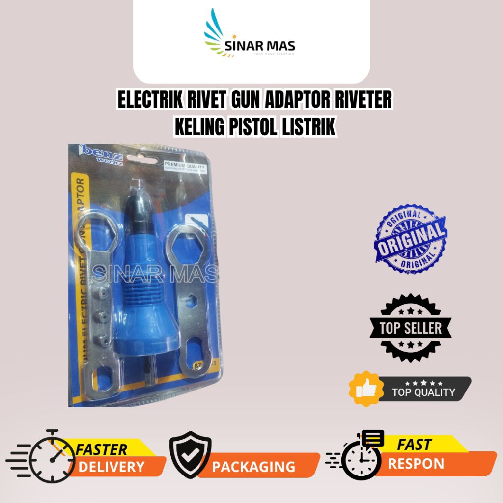 Electrik Rivet Gun Adaptor Riveter keling pistol listrik