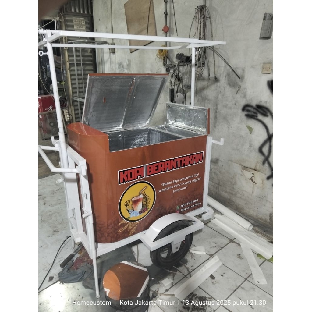 Gerobak kopi tarik motor