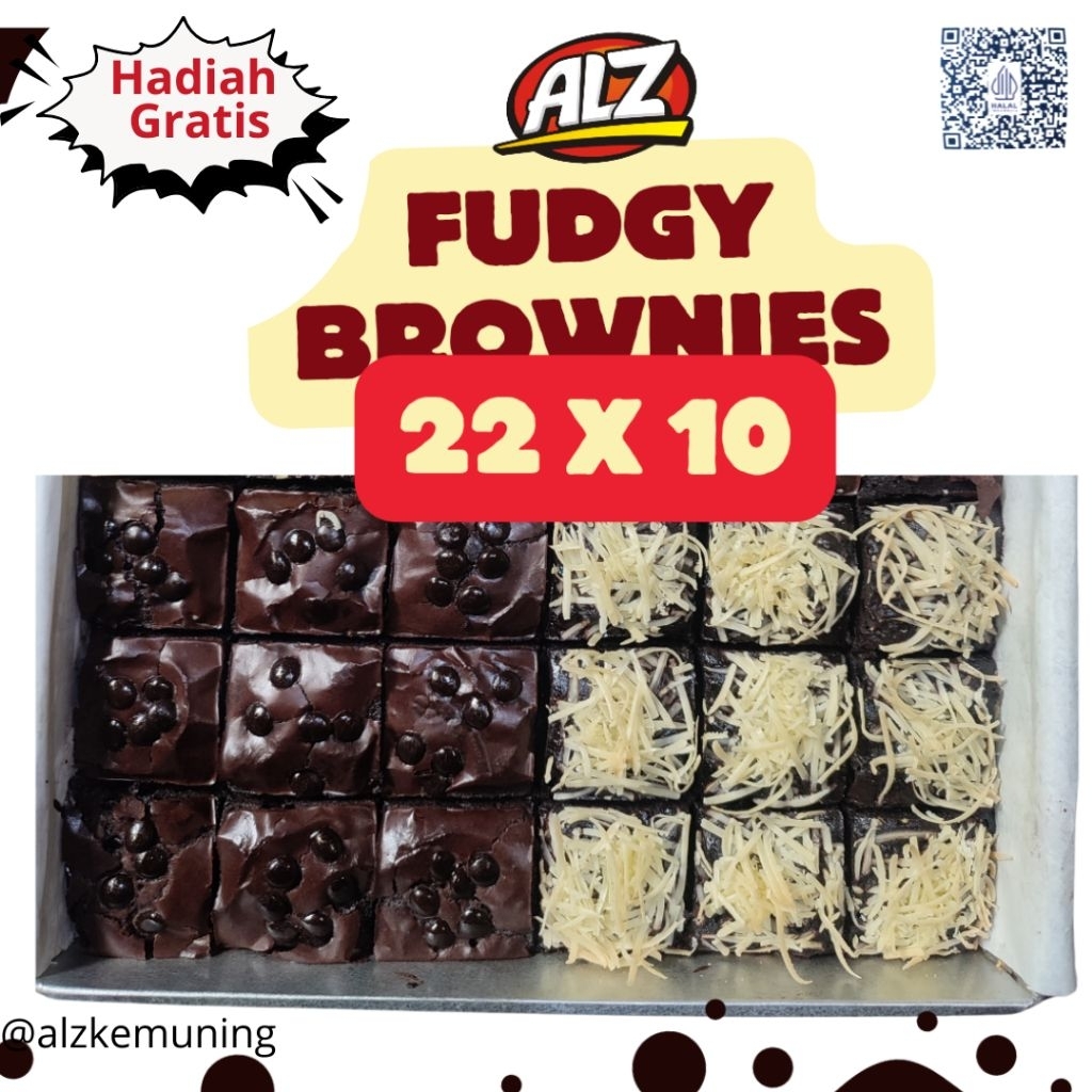 

ALZ Fudgy Brownies 22x10 Kue Makanan Khas Oleh oleh Khas Kebun Teh Kemuning