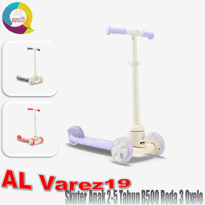 Skuter Anak Usia 2 - 5 Tahun Oxelo 3 Roda B500 Kids' Scooter Otoped Kids' Frame Roda Depan 2 Menyala