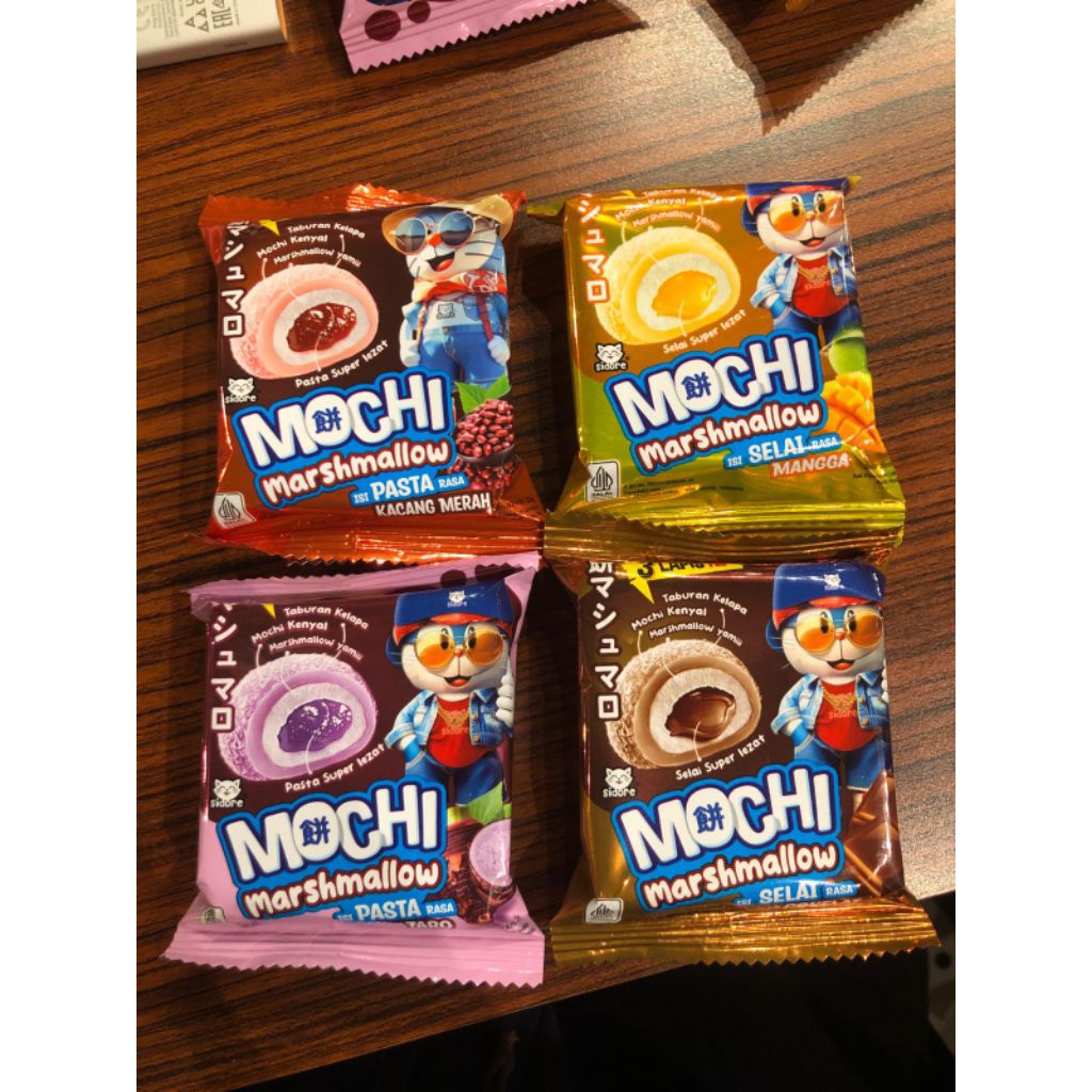 

SIDORI MOCHI MARSHMALLOW BAG ISI 8x25 SELAI COKLAT COKELAT KACANG MERAH MANGGA TARO