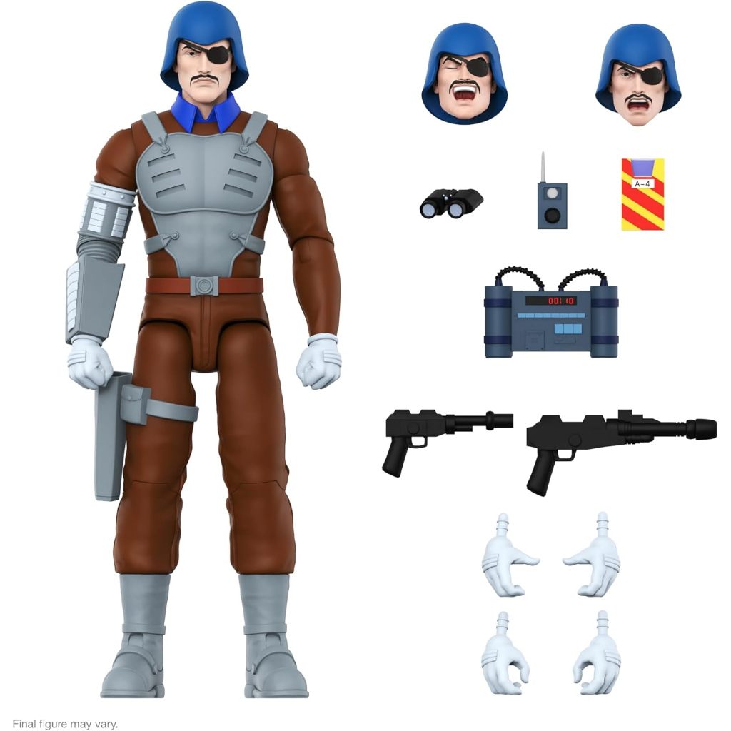 Super7 Ultimates GI Joe Major Bludd - Figur Aksi GI Joe 7" dengan Aksesori Koleksi Kartun Klasik dan