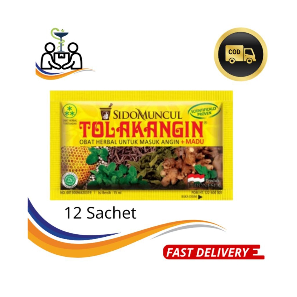 

Tolak Angin cair + madu 12 Sachet / atasi masuk angin / perut kembung