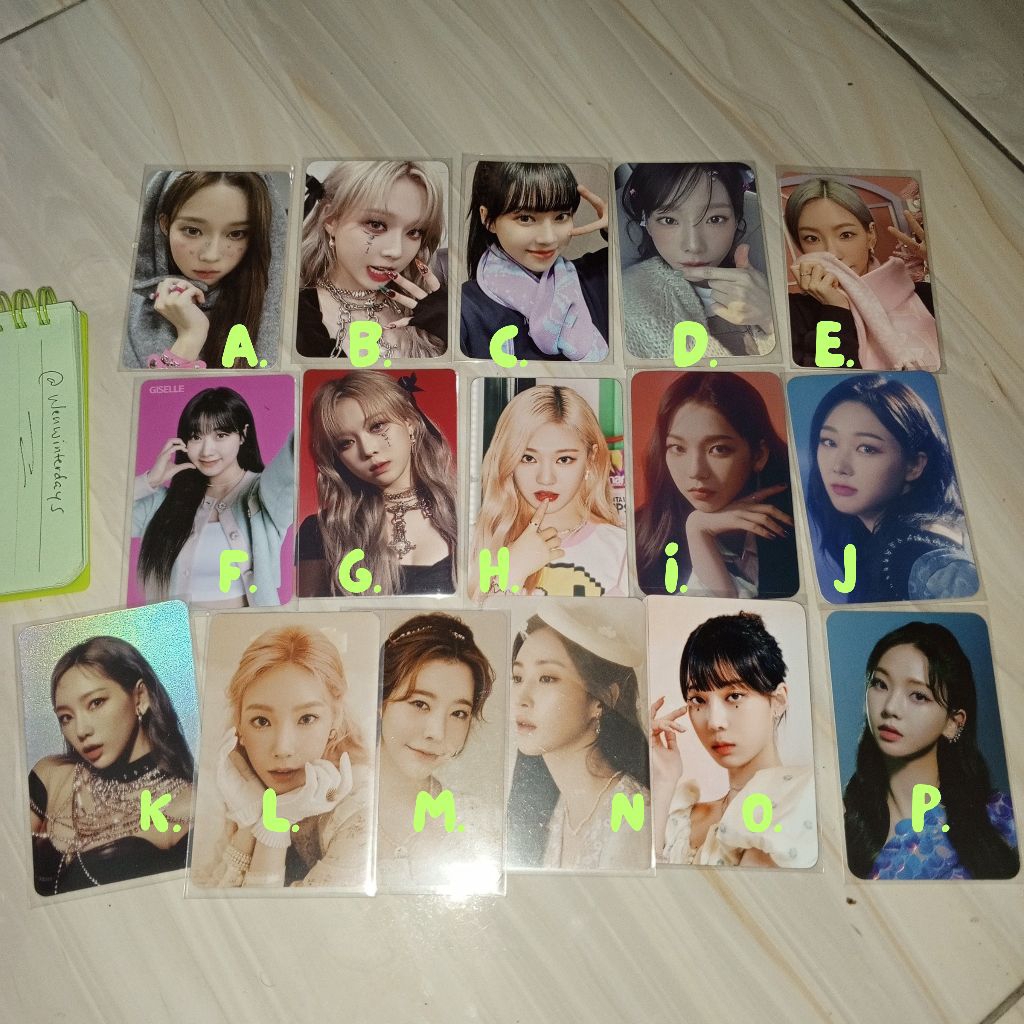 PHOTOCARD SNSD GIRLS GENERATION AESPA AE KARINA WINTER GISELLE NINGNING PP PHOTOPACK PC SELCA SELFIE