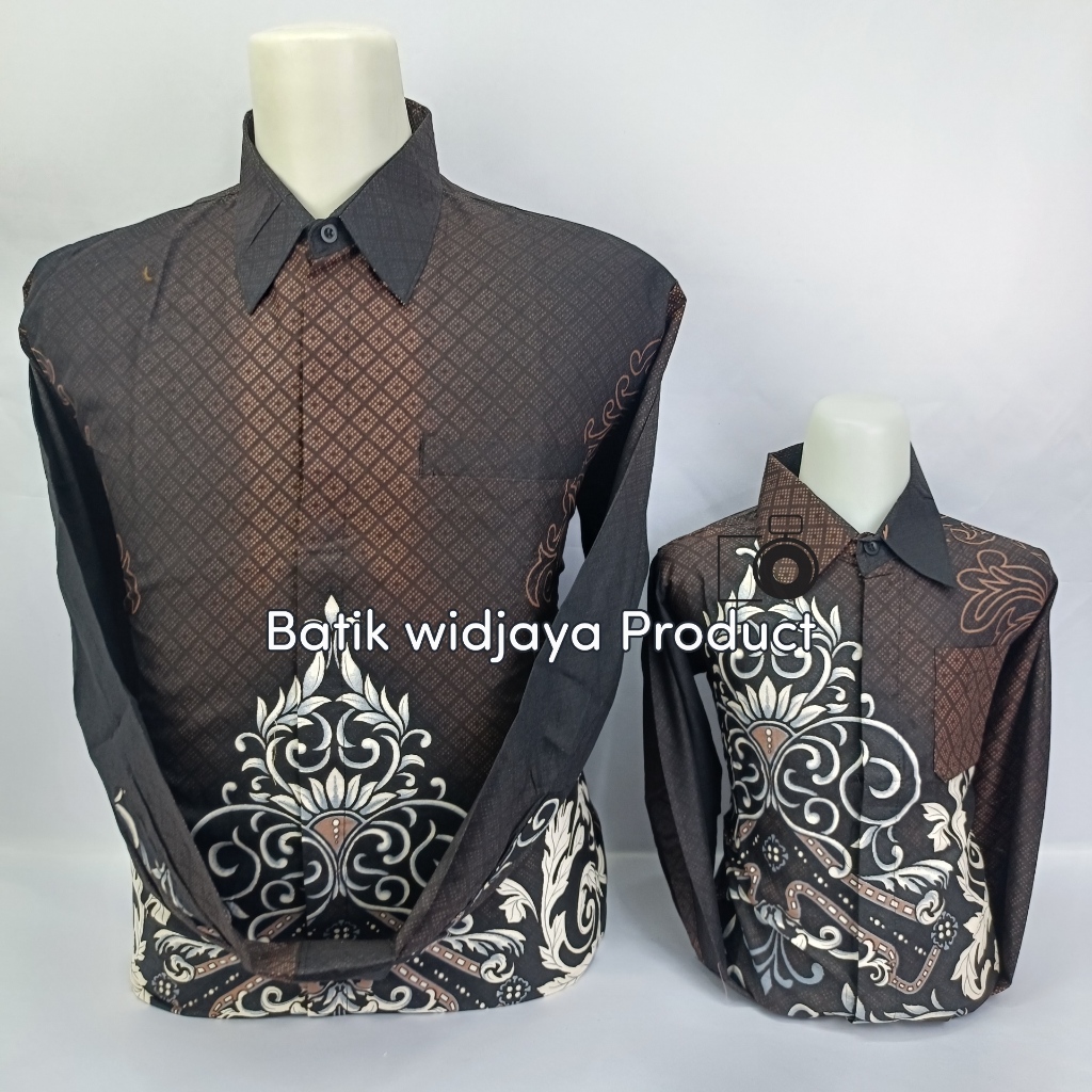 mahogany new batik couple ayah anak motif mahkota cakra katun premium cod