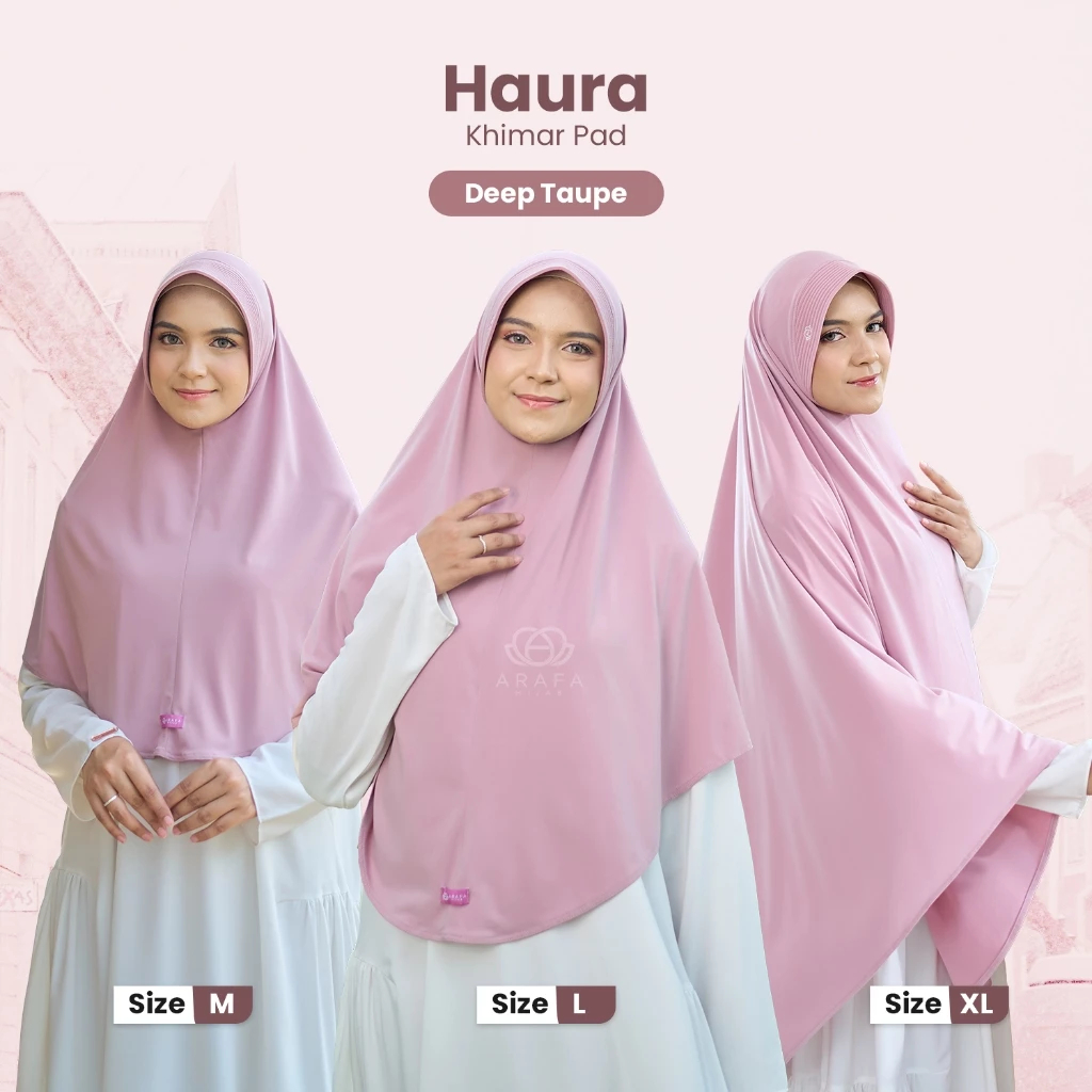 Khimar Haura By Arafa Hijab | Bergo Instan Jersey Premium | Simpel Pet Tebal Syari