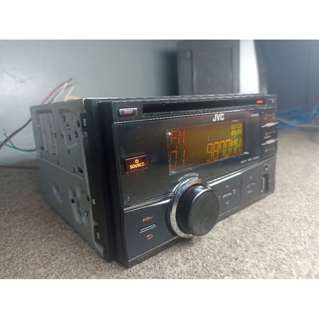 JVC KW-R500 Head Unit Mobil Double DIN Original USB AUX CD Stereo OEM Honda Brio