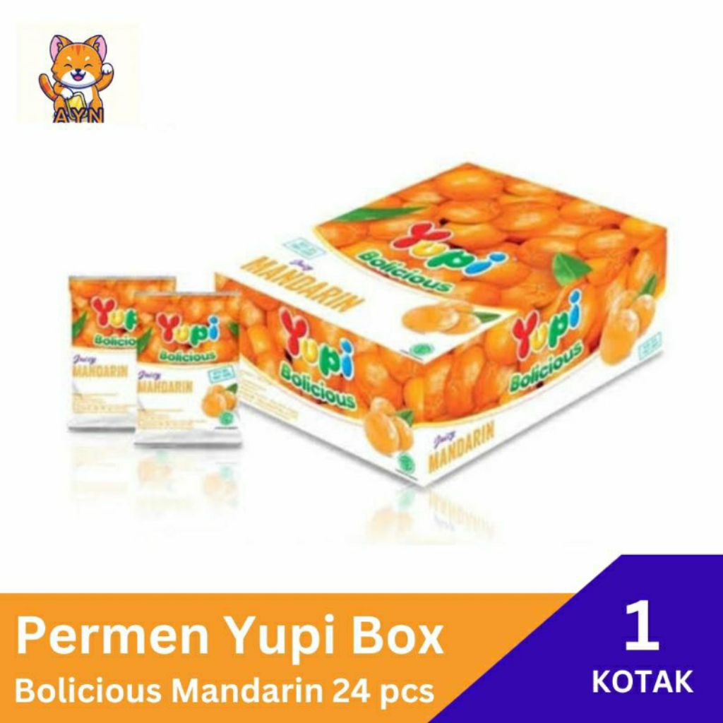 

PERMEN YUPI BOX / BOLICIOUS MANDARIN ( 1 BOX ISI 24 PCS )