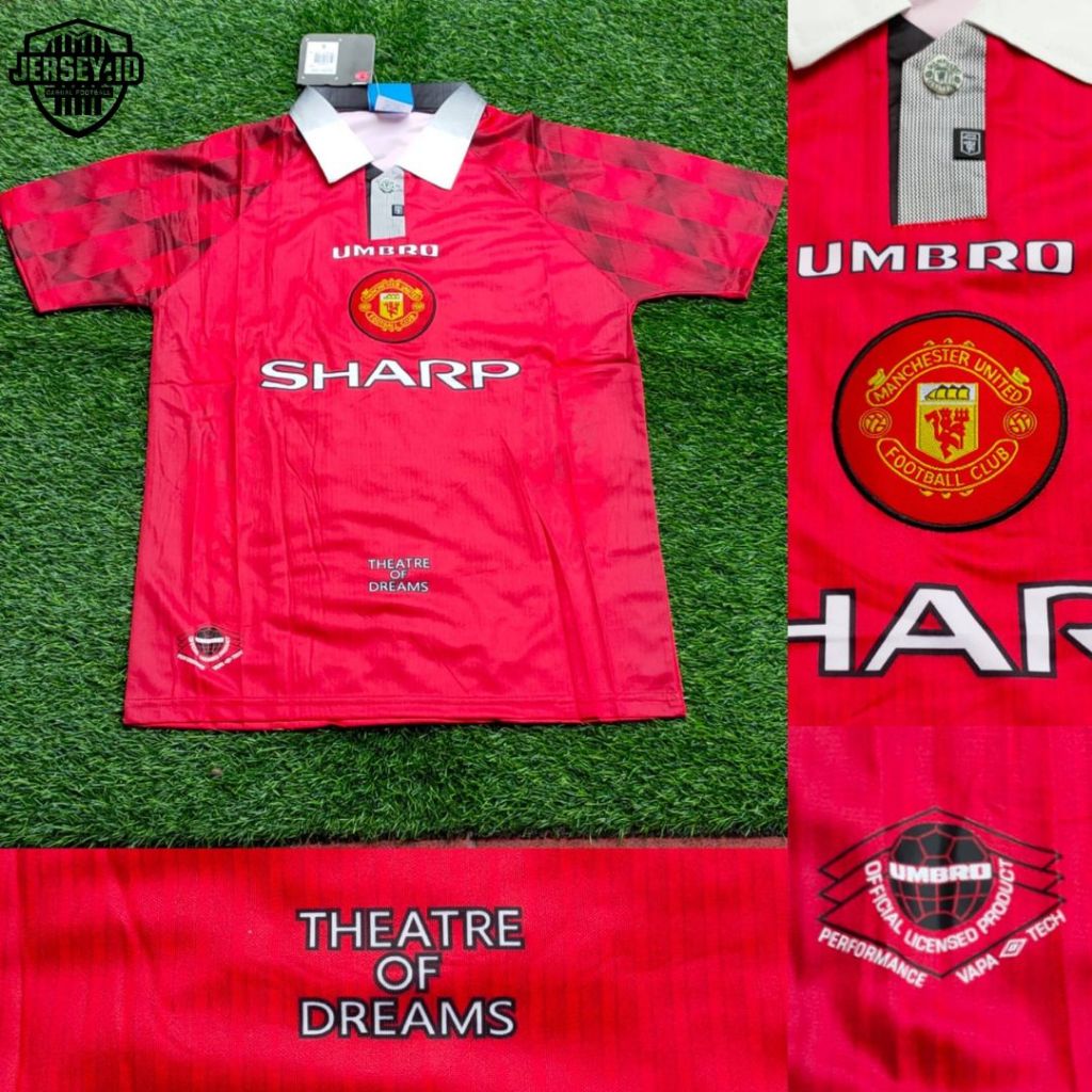 Jersey Retro Vintage Manchester United Home Theatre Of Dreams 1996/1997 Polyester