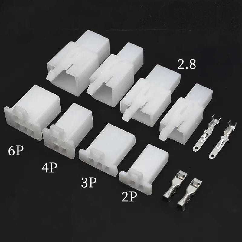 2Set + Skun 2.8mm Socket Kabel Kecil Pin2 Pin 3 Pin 4 Pin 6 / Connector Kabel Variasi / Otomotif / M