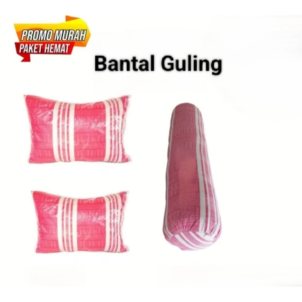 PAKET 2 BANTAL 1 GULING KAPUK | PAKET PROMO 2 BANTAL 1 GULING KAPUK MURAH | PAKET HEMAT 2 BANTAL 1 G