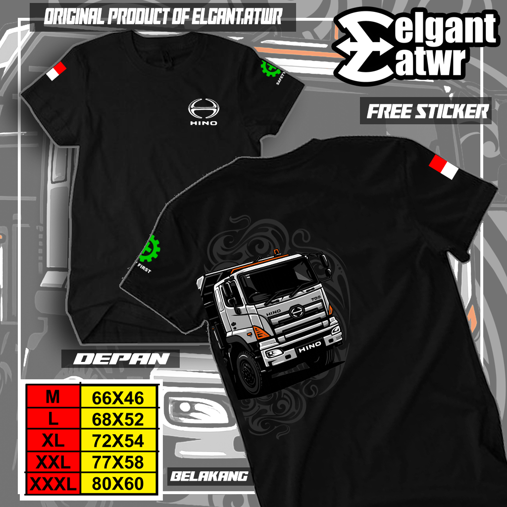 ELGANT KAOS TRUK KAOS HINO 700 KAOS TRUCK HINO 700 DISTRO JUMBO KATUN TEBAL