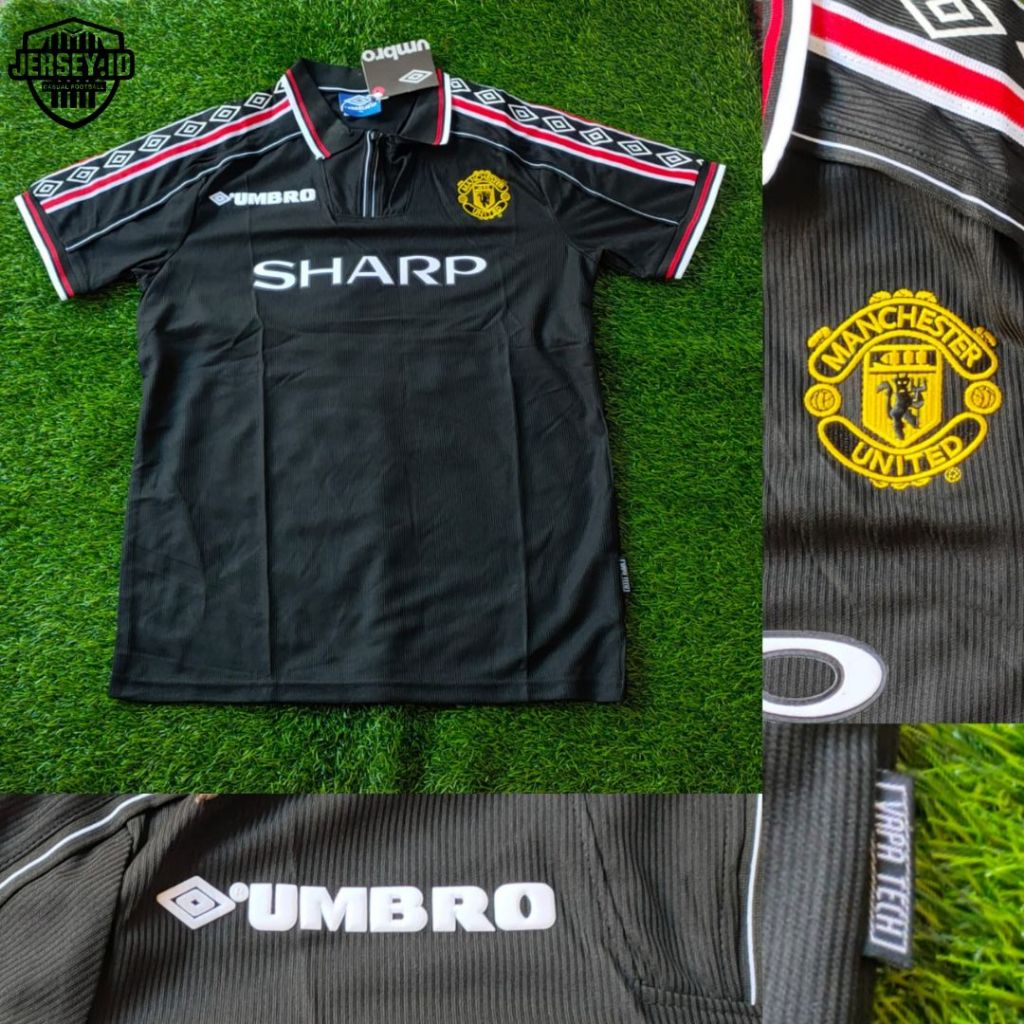 Jersey Retro Vintage Manchester United Away 1999 Grade Ori