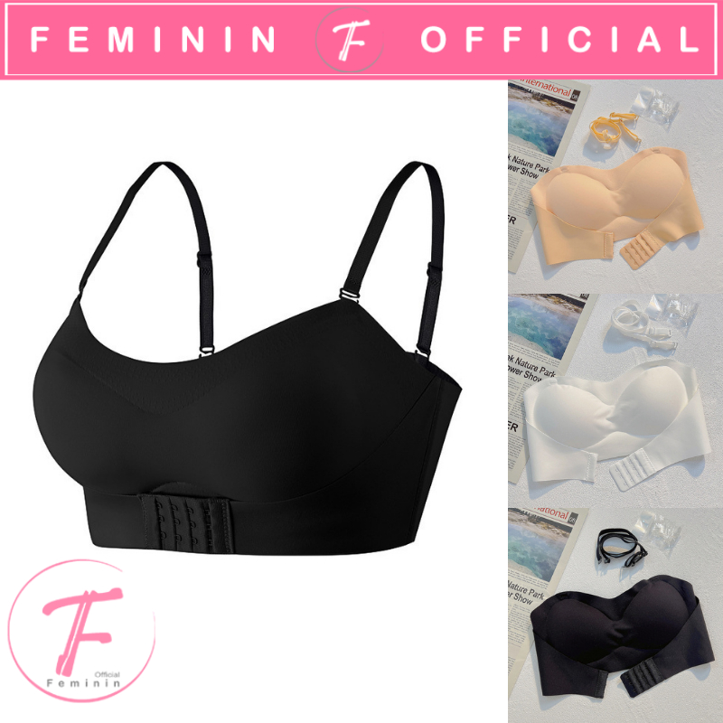 Feminin Bra Kemben Tanpa Jahitan Tanpa Kawat Busa Halus Bh Tali Pengait Depan