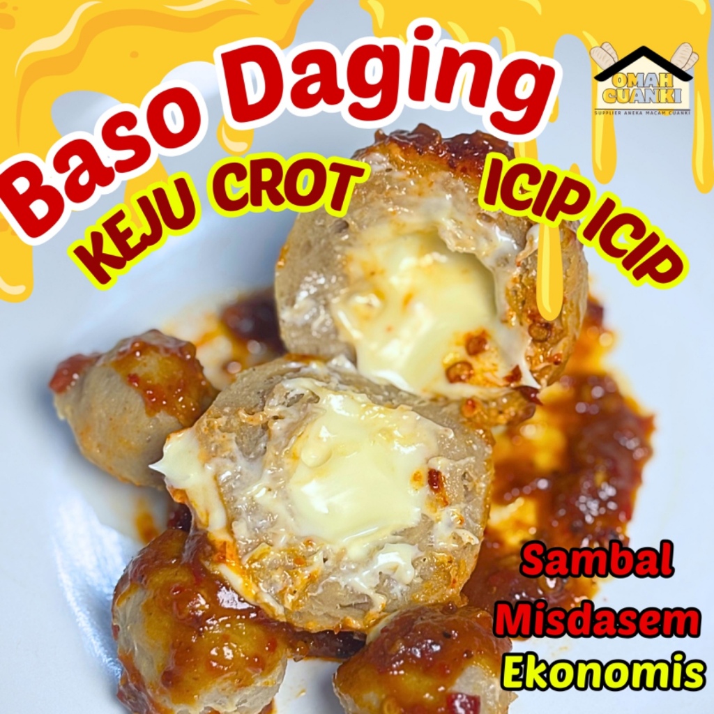 

BAKSO DAGING KEJU CROT ICIP ICIP SAMBAL MISDASEUM (AMIS LADA ASEUM) Food Makanan Sapi Baso Frozen Meat Pedas