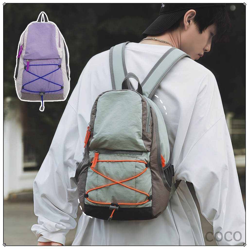 Kenapala.gruis - Tas Ransel Kecil Multifungsi dengan Tali Serut - Komuter, Sekolah, Gunung