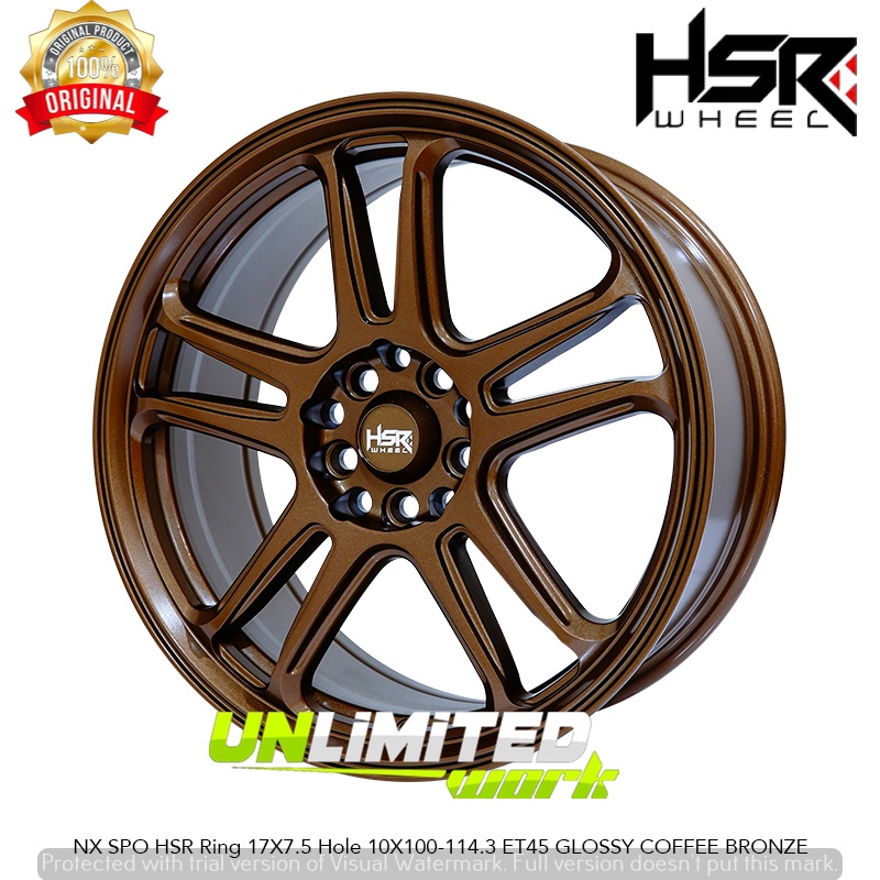 Velg Mobil Ring 17 HSR Glossy Bronze Untuk HRV BRX Avanza