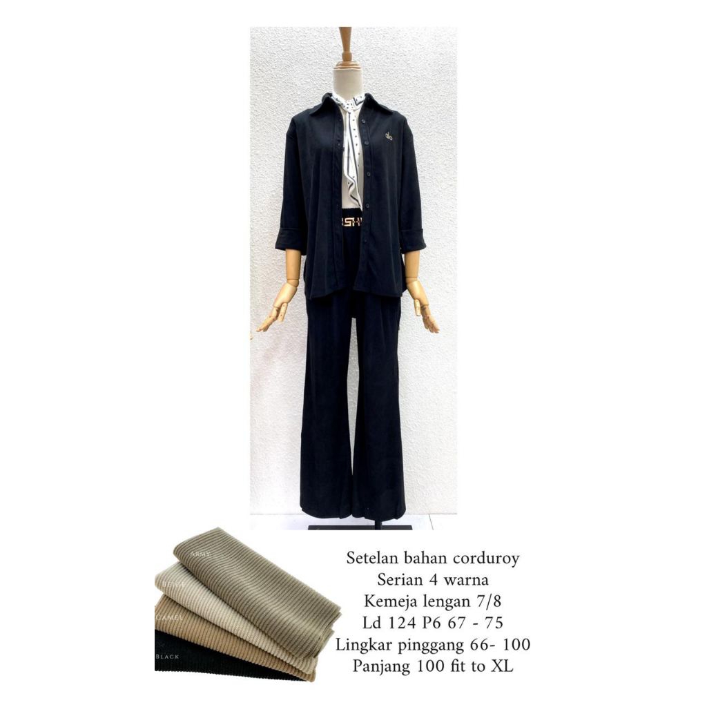 ONE SET WANITA BAHAN CORDUROY