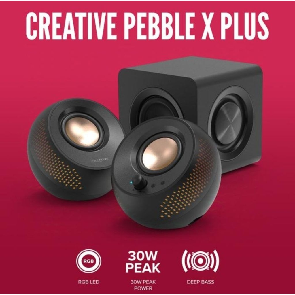 Creative Pebble X Plus Gaming Speaker Bluetooth RGB With Subwoofer