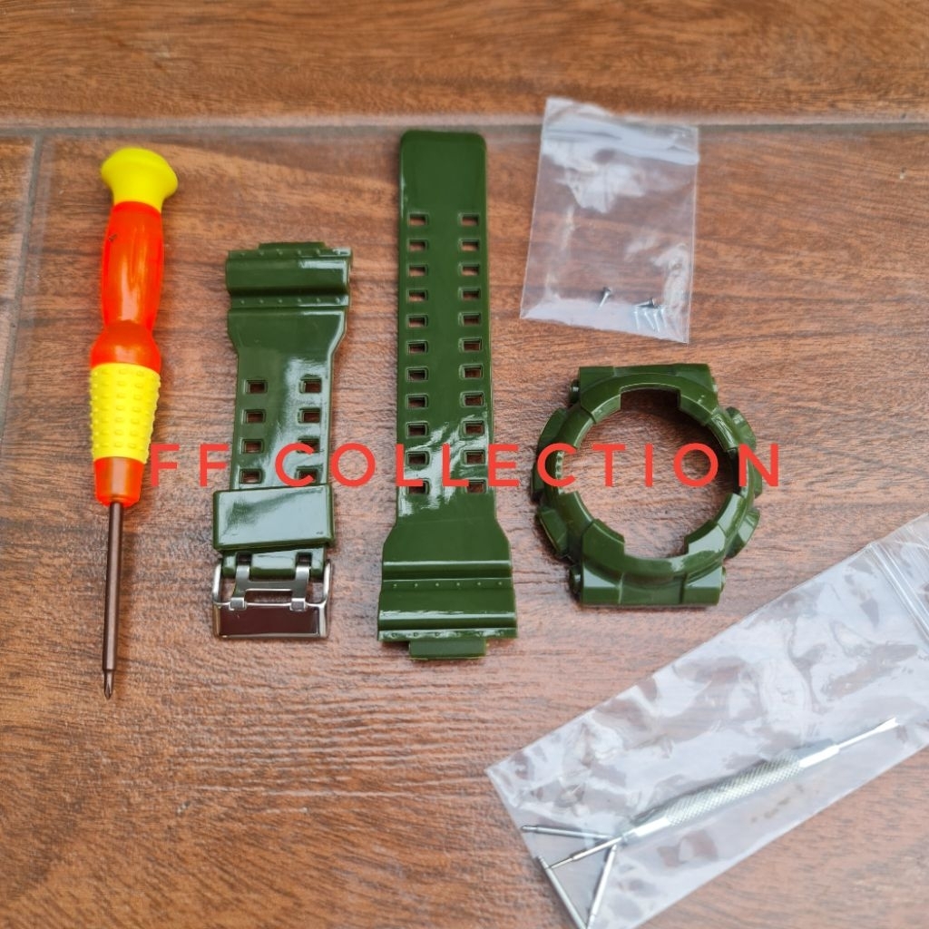HARGA GROSIR STRAP TALI JAM TANGAN ARMY GLOSY SET OBENG + PEN + BAUT + ALAT PEMBUKAbesel bezel strap