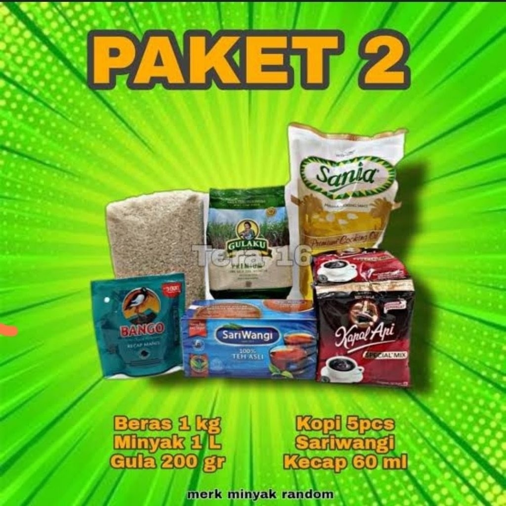

PAKET SEMBAKO MURAH MERIAH BERAS, GULA DLL