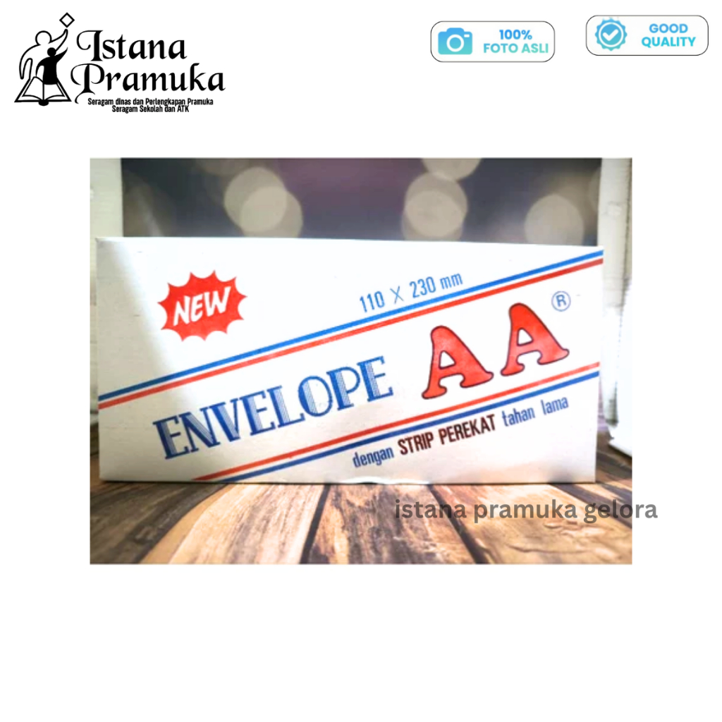 

Amplop Putih AA panjang No.90dengan perekat (110x230mm) – Istana Pramuka Gelora