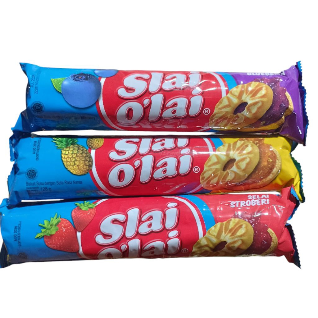

Biskuit Slai Olai Biscuit Selai Nanas Anggur Stroberi 128gr