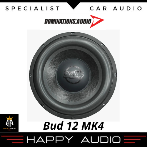 Dominations Audio Bud 12 MK4 Subwoofer 12Inch untuk Mobil Kualiti Specialist Car Audio dengan Sensit