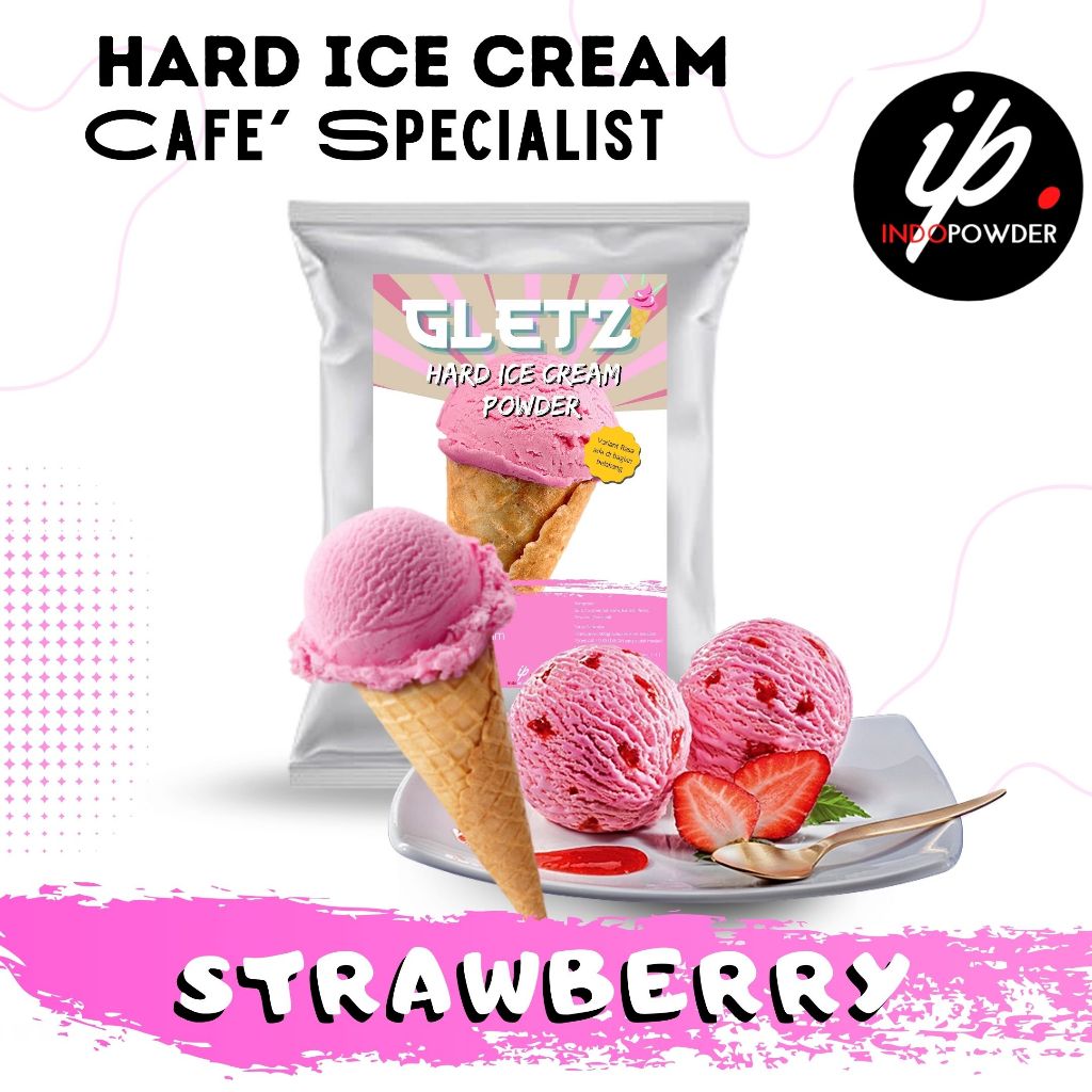 

Indopowder - Bubuk ES KRIM / ICE CREAM STRAWBERRY 1Kg Untuk Cafe, Waralaba, Resto dan Usaha Minuman