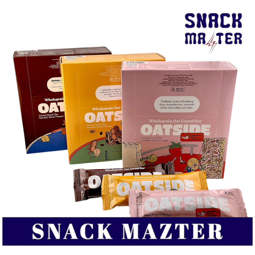 

Oatside Wholegrain Oat Cereal Bar BOX - Netto 18gr x 12 bks