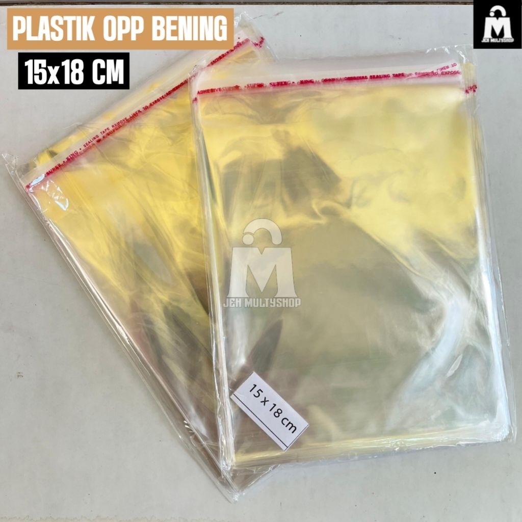 

Plastik OPP bening 15x18 cm isi 100 pcs / plastik cookies / snack / roti