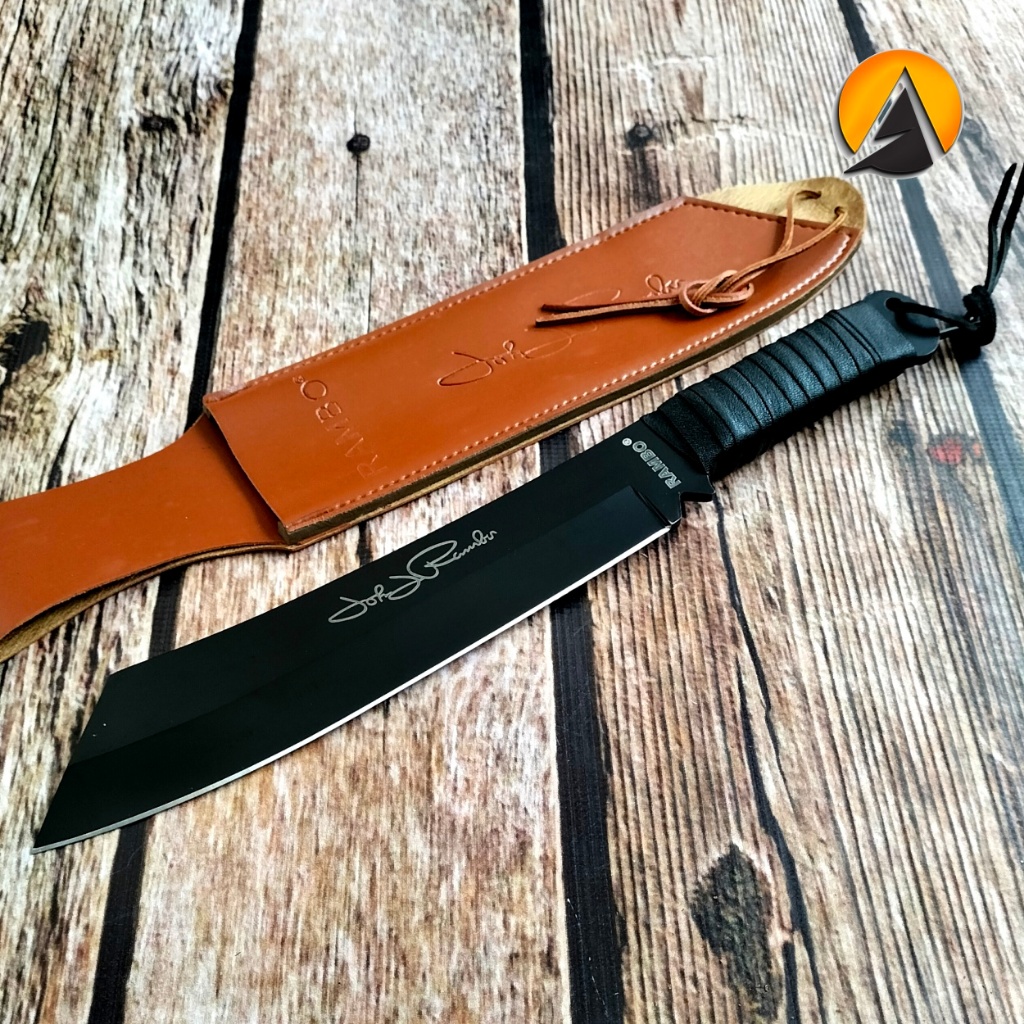 Pisau Camping Traveling Outdoor Survival Rambo 4 Pendek P275
