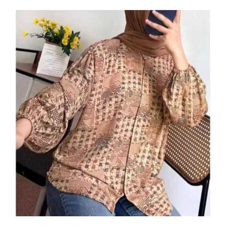 BATIK KEMEJA RAYON JUMBO L XL // KEMEJA KANCING // KEMEJA MOTIF // KEMEJA BIG SIZE // ATASAN // KEME