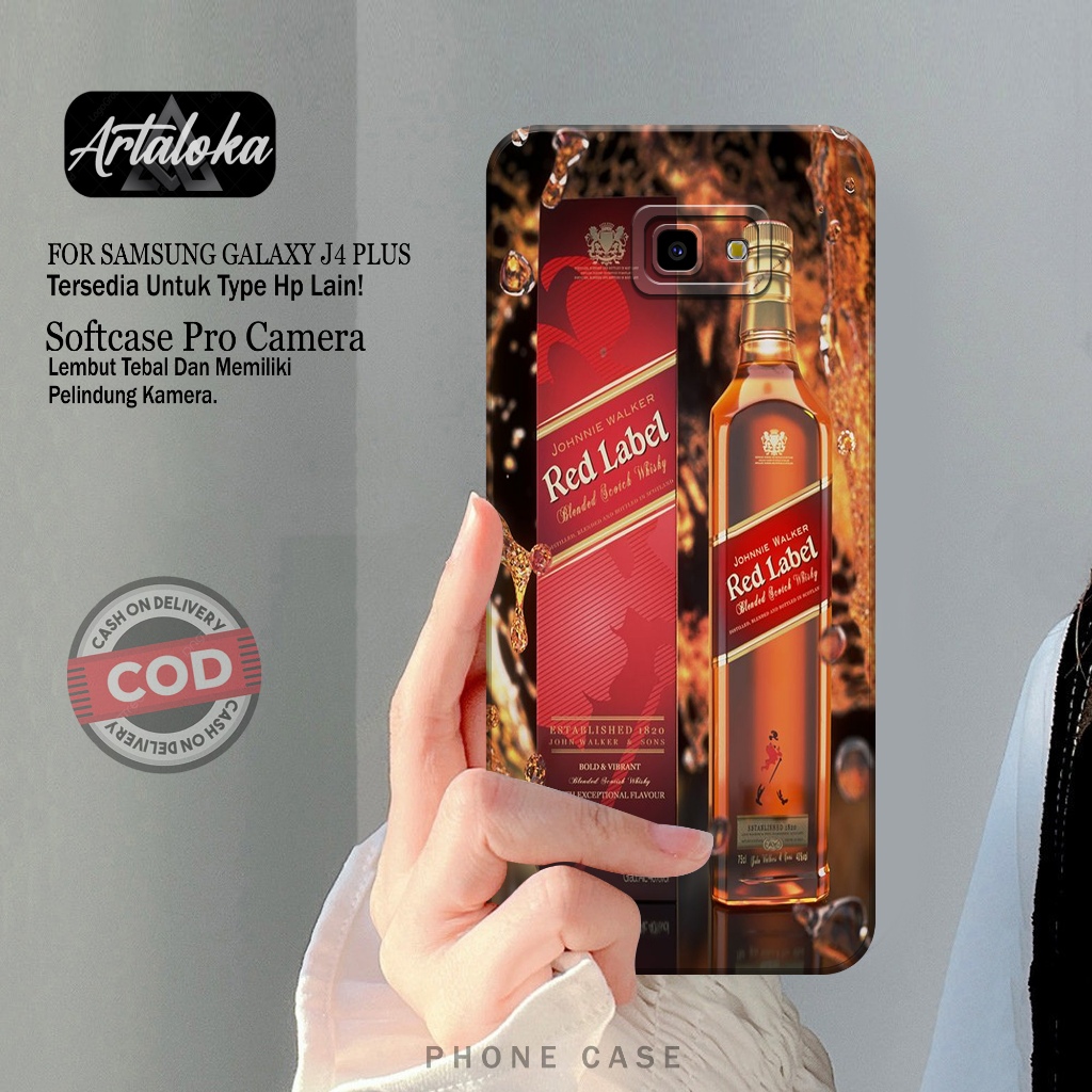 Softcase Hp Samsung Galaxy J4 Plus Fashion Case Minuman Case Samsung Galaxy J4 Plus Silikon TPU Pro 