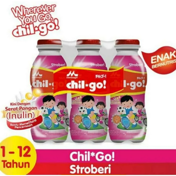

Morinaga Chilgo milk Stroberi 6x130ml susu cair