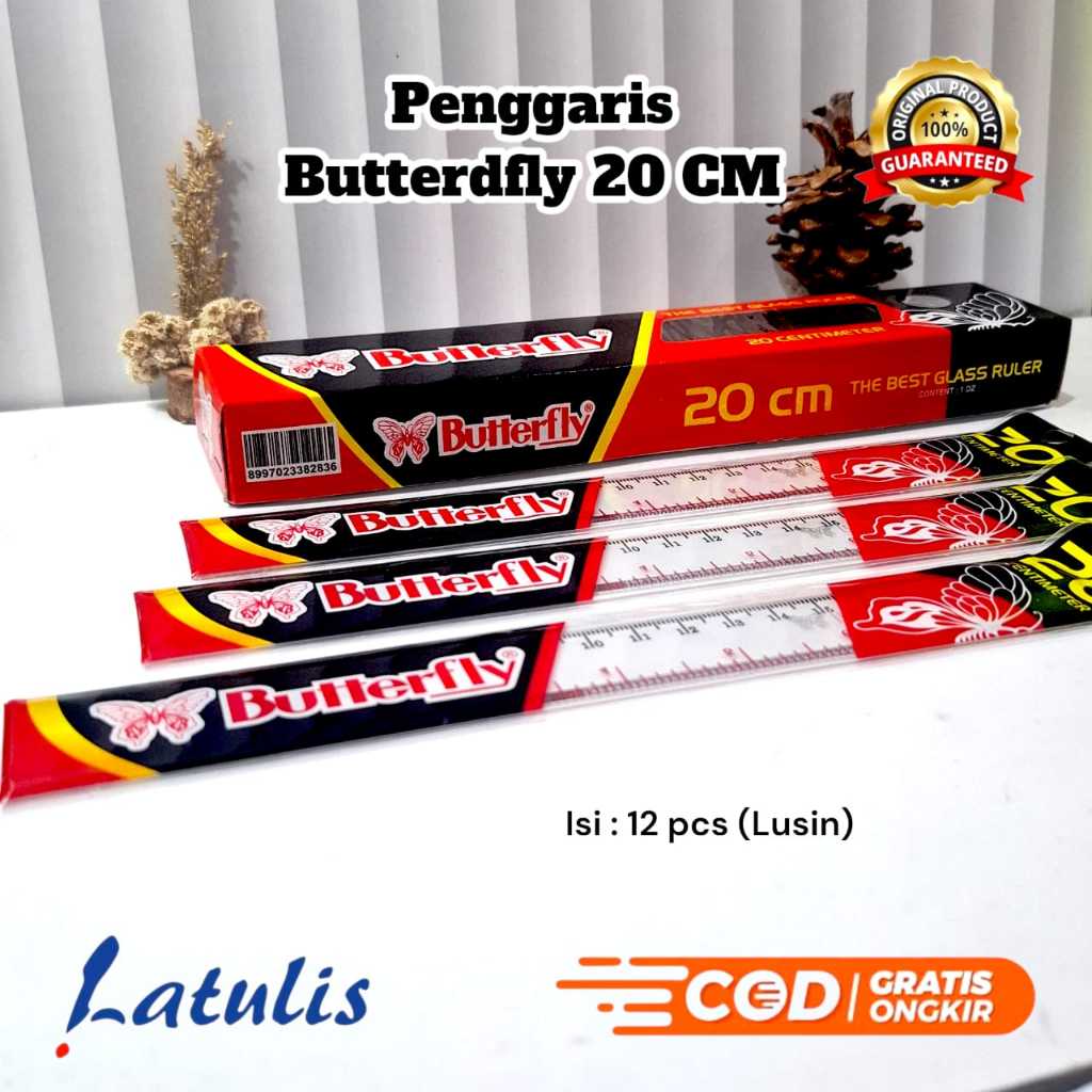 

Penggaris Plastik 20 cm Butterfly