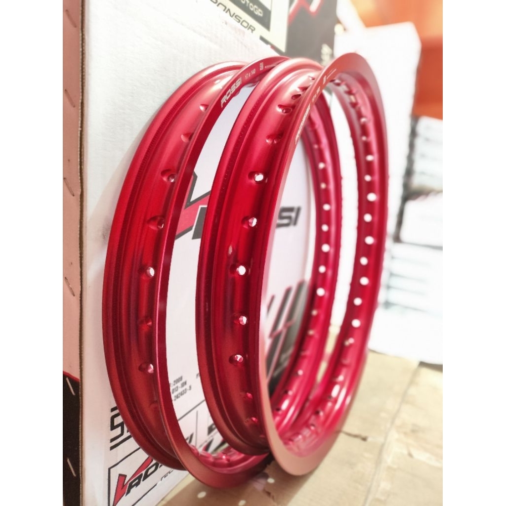 velek velk roda velg v rossi ukuran 140/160 ring 17 model wm warna merah