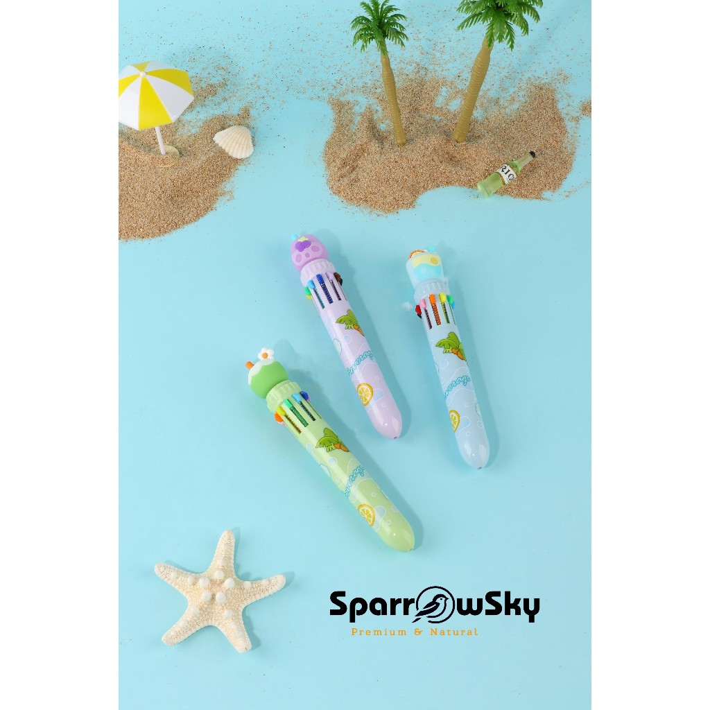 

SPARROW KUKI Pen Silikon / Silicone Pen / Pen Karakter Lucu Cantik 10 Warna BEVERAGE (3049)