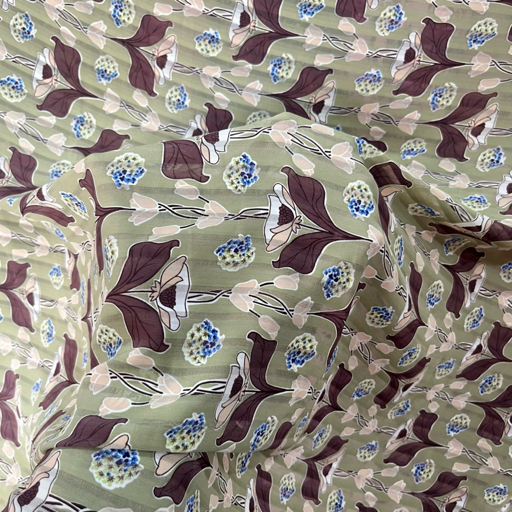 kain ceruty uragiri motif bunga bahan gamis