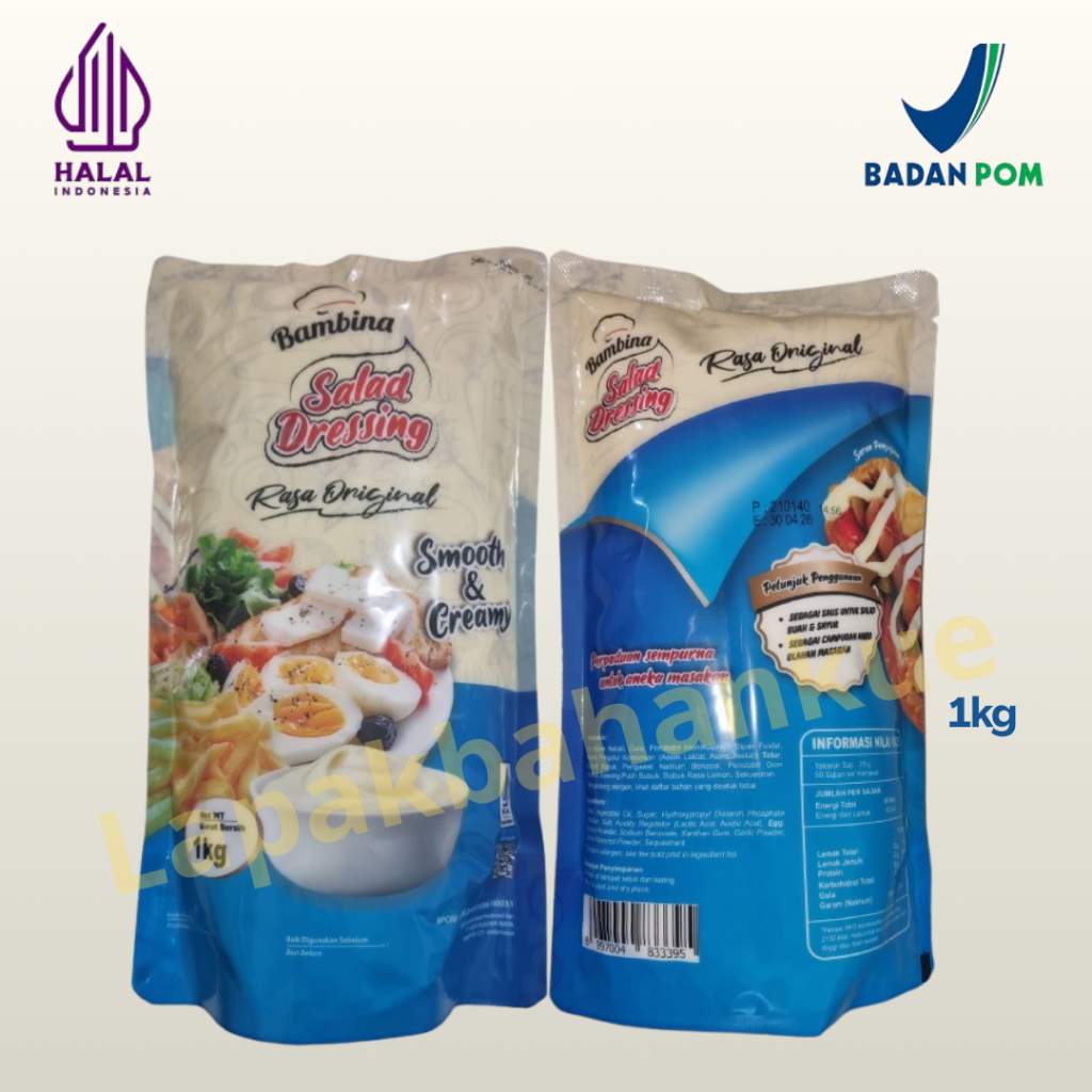 

Bambina Salad Dressing Mayo Mayones (1Kg Pouch)