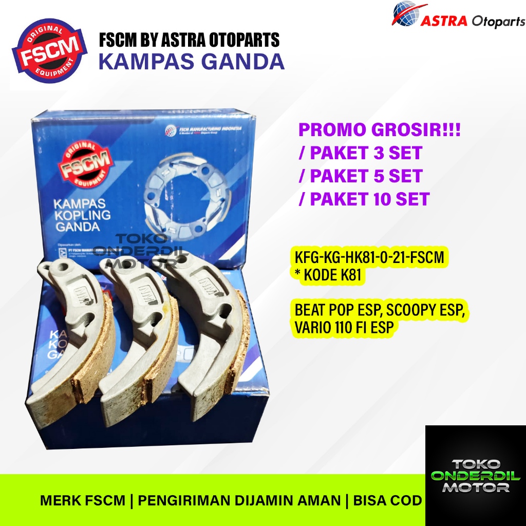 FSCM KAMPAS GANDA BEAT ESP POP SCOOPY ESP VARIO 110 FI ESP PAKET PROMO 1 SET / 3 SET / 5 SET ORIGINA