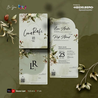 Cetak & Blangko Undangan Be You 01 02 03 04 05 BC 150gr || Undangan nikah Khitan || Undangan kosonga