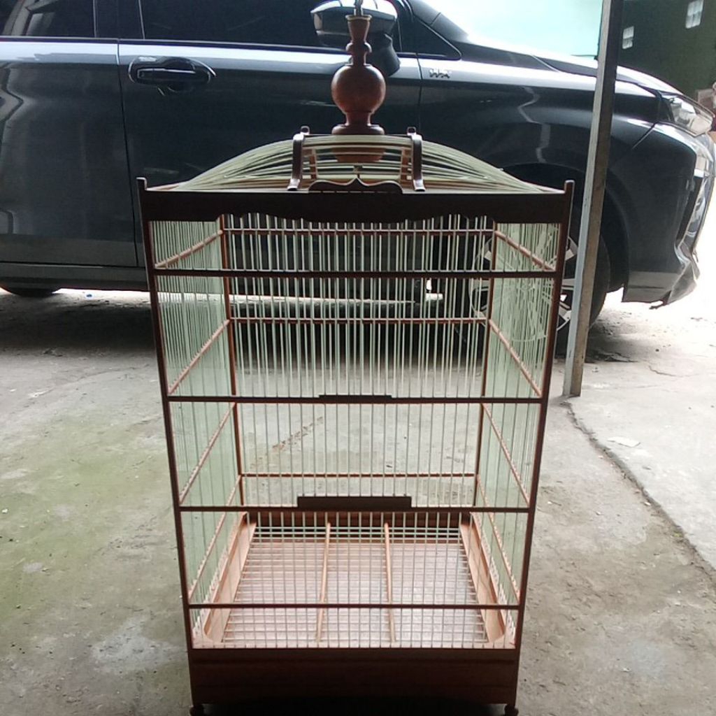 kandang burung jeruji Viber full kayu jati cucak Rowo dan jalak bali