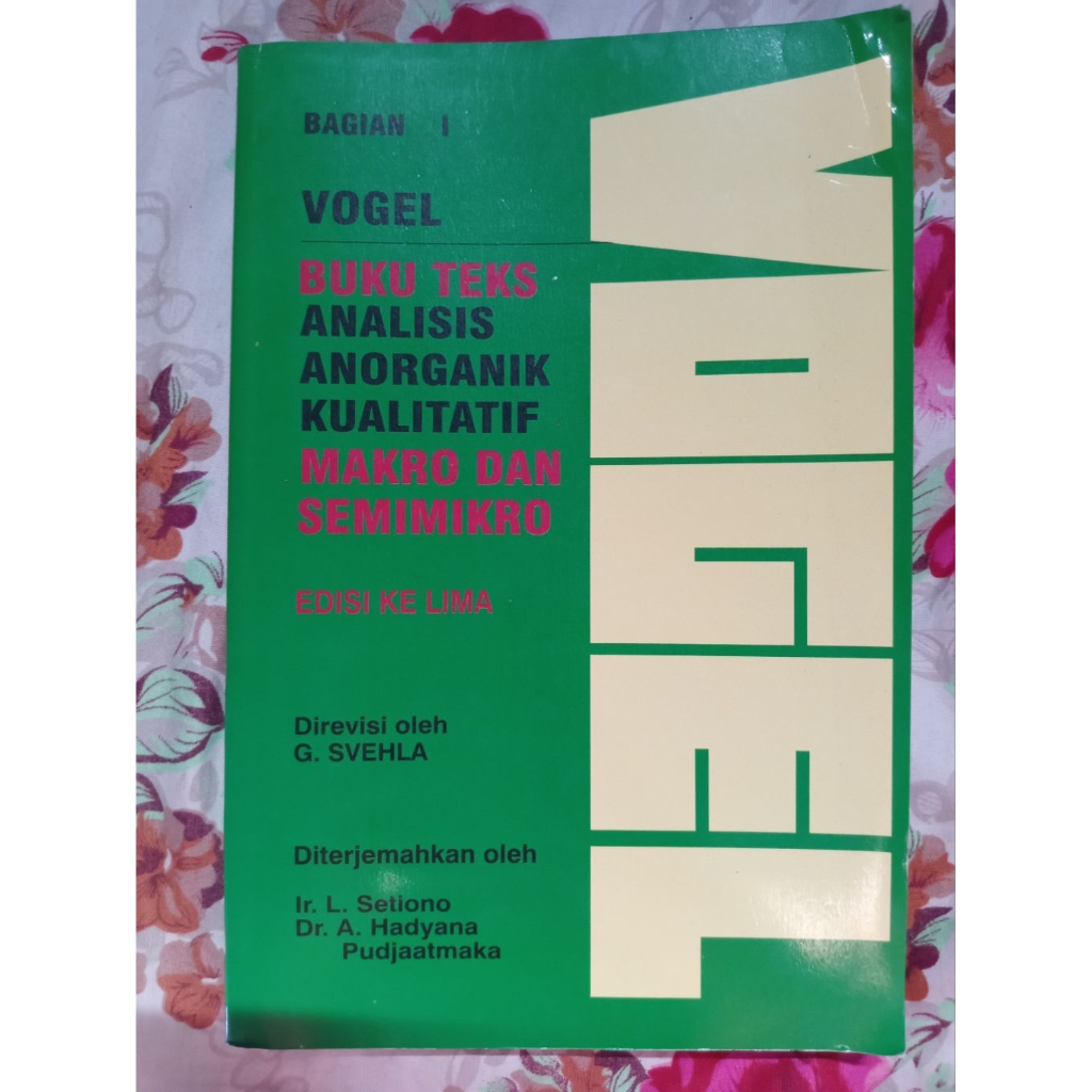 Buku Vogel Bagian 1 Analisis Anorganik Kualitatif