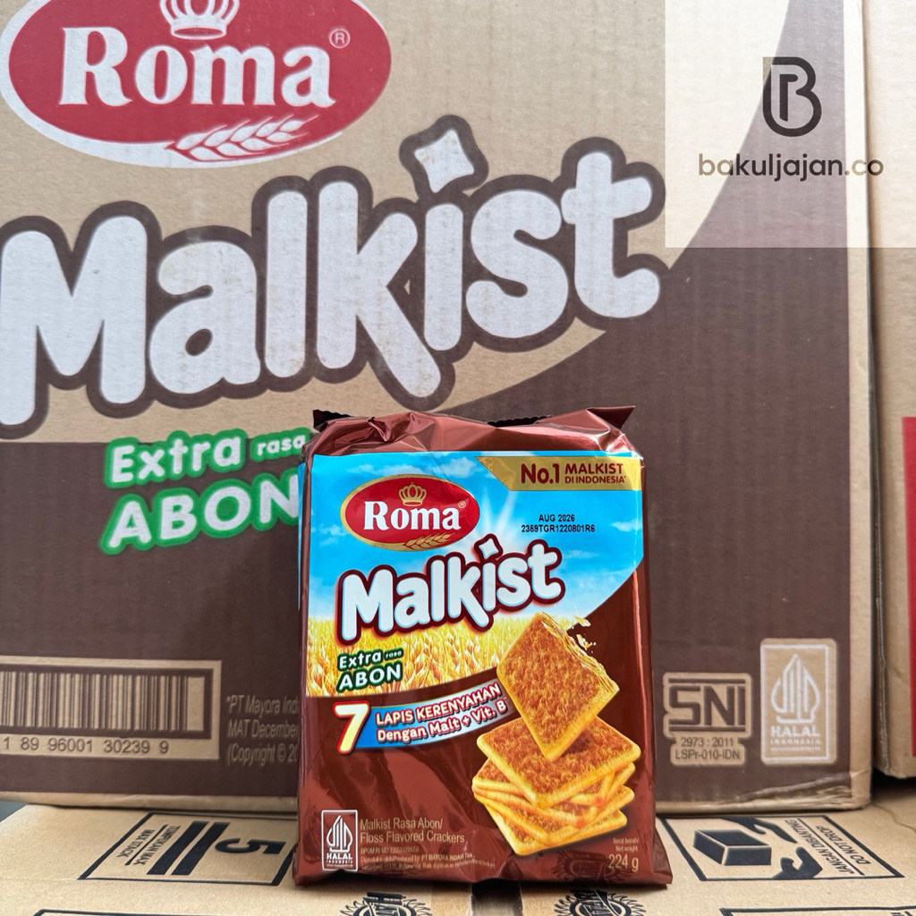 

Roma Malkist 224 Gr ( 1 Pack isi 6) Eceran / Pcs / Pack Rasa Abon Kelapa Kopyor Sweet Crackers Termurah